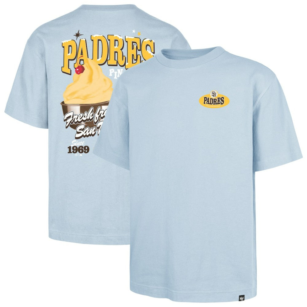 San Diego Padres Ice Cream Parlor Foundation T-Shirt - Light Blue | 47 brand