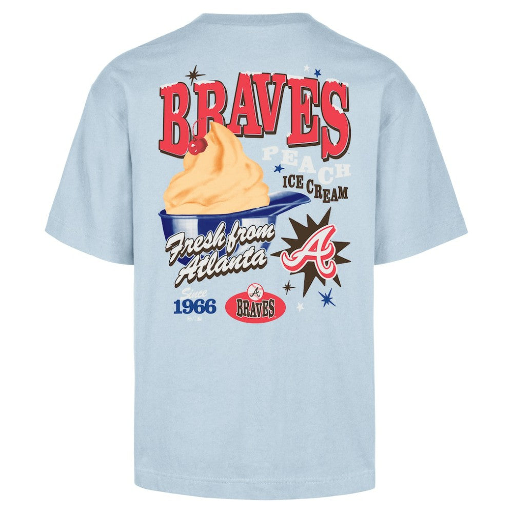 Atlanta Braves Ice Cream Parlor Foundation T-Shirt - Light Blue | 47 brand