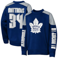 Auston Matthews Toronto Maple Leafs Outerstuff Youth Best Defense Name & Number Crewneck Sweatshirt