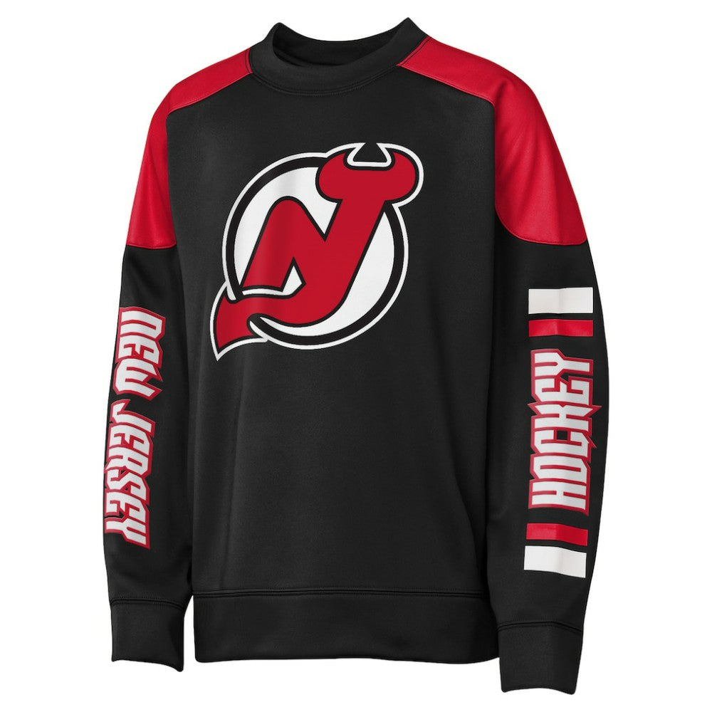 Jack Hughes New Jersey Devils Outerstuff Youth Best Defense Name & Number Crewneck Sweatshirt