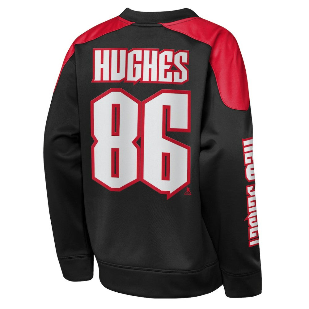 Jack Hughes New Jersey Devils Outerstuff Youth Best Defense Name & Number Crewneck Sweatshirt