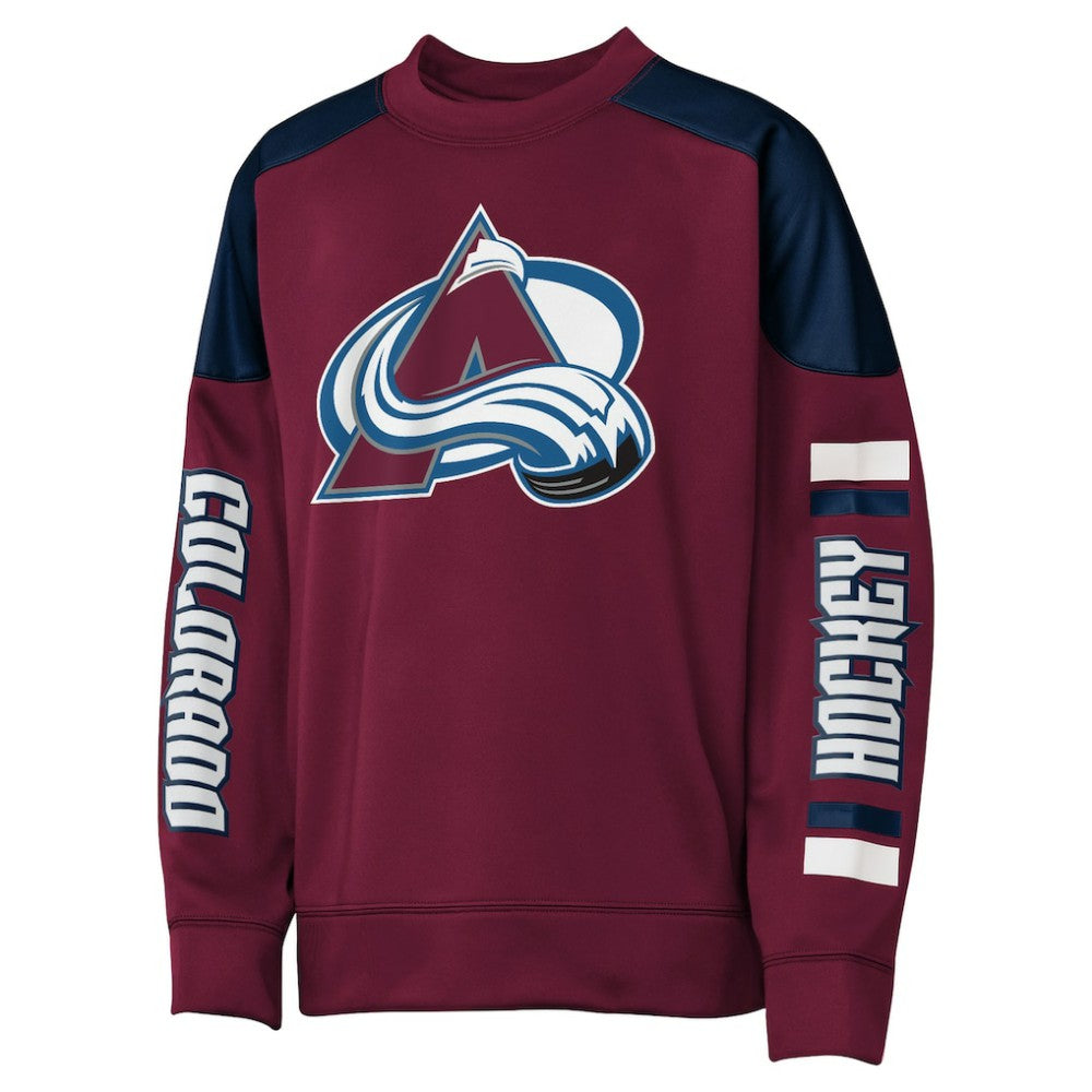 Nathan MacKinnon Colorado Avalanche Outerstuff Youth Best Defense Name & Number Crewneck Sweatshirt