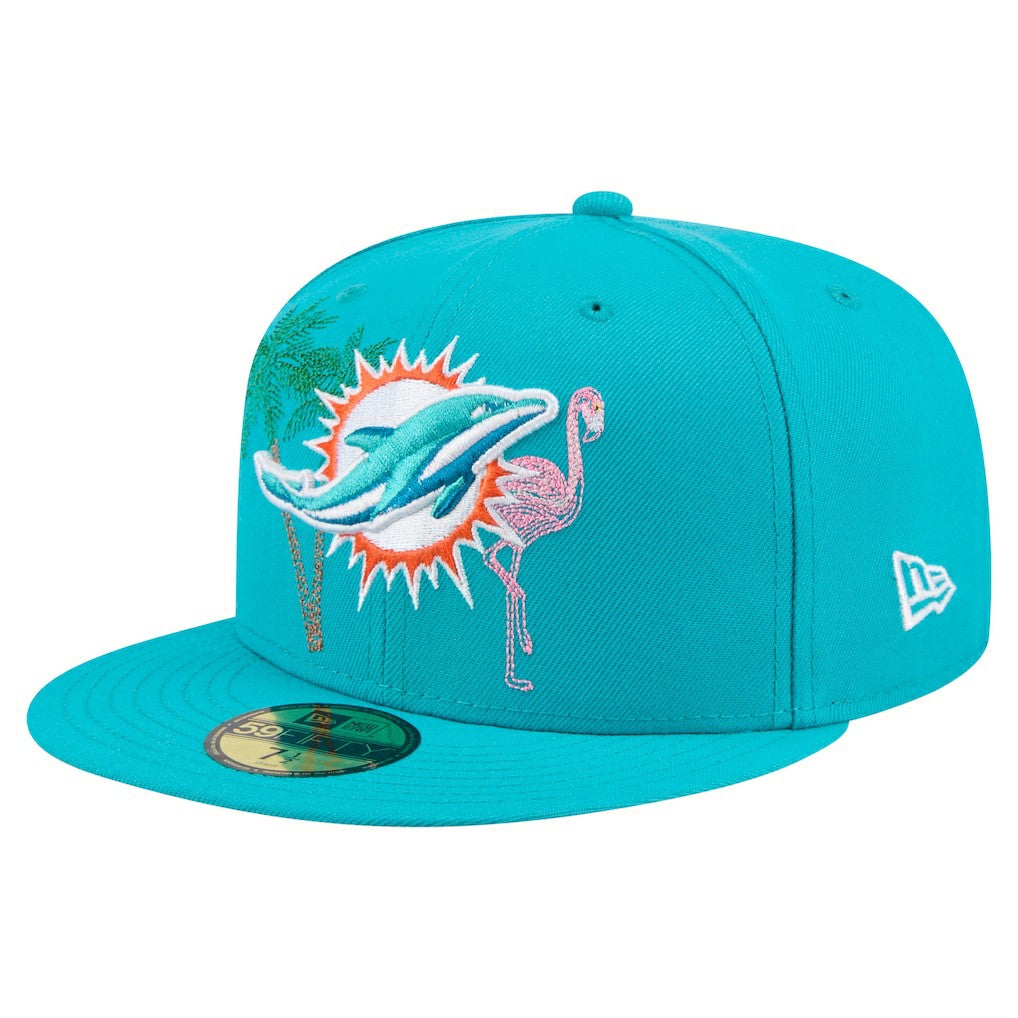 NFL Miami Dolphins State Stitch 59FIFTY Fitted Hat
