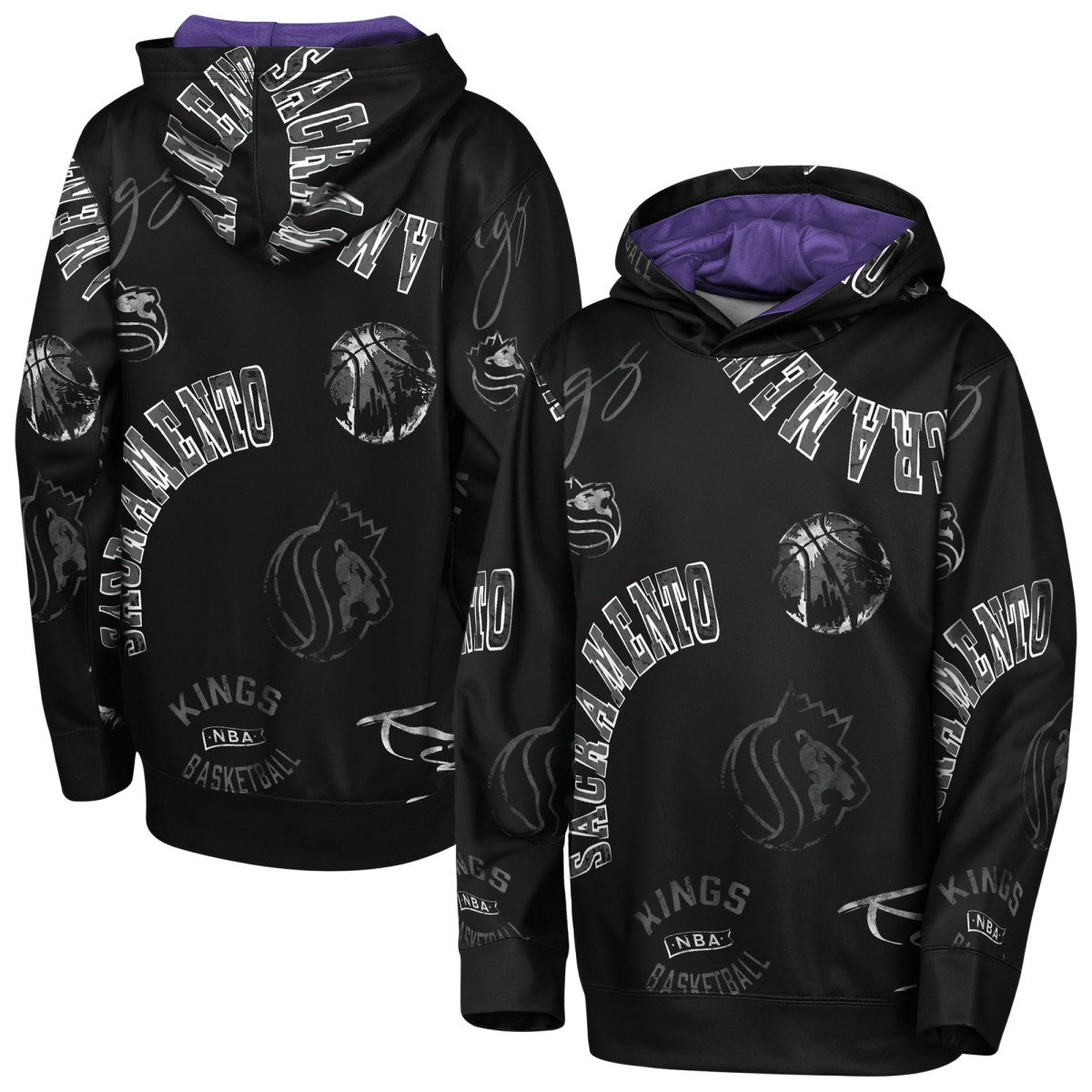 Sacramento Kings Outerstuff Youth Moving Violation Hoodie - Black for sale