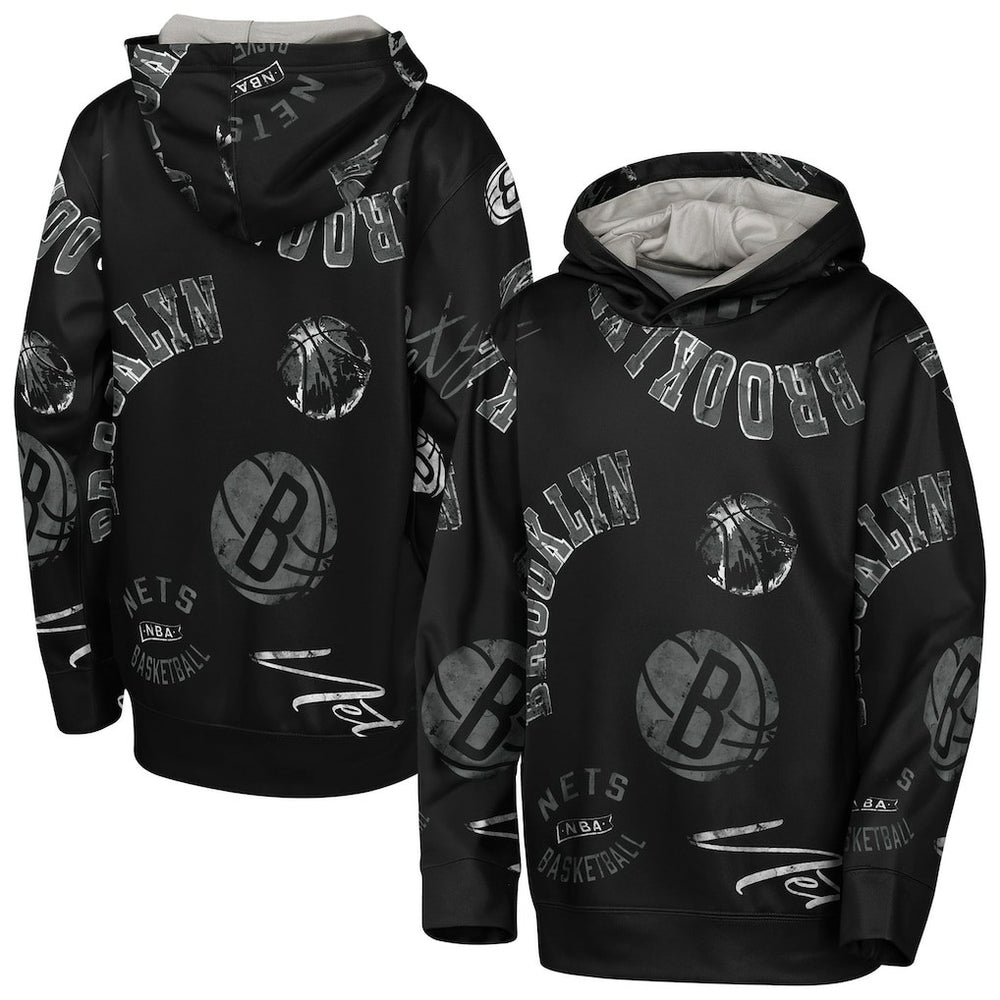 Brooklyn Nets Outerstuff Youth Moving Violation Hoodie - Black online