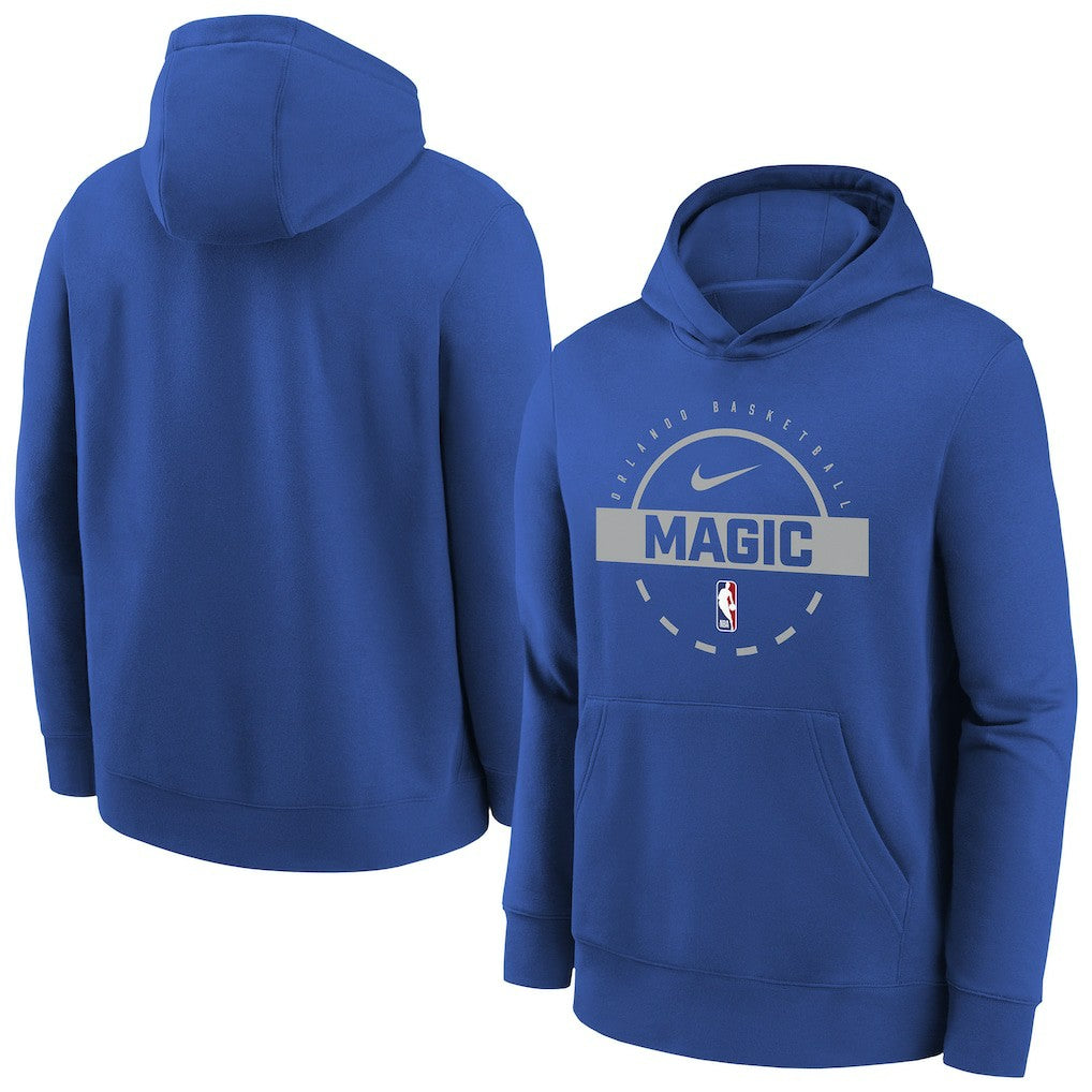 Orlando Magic Youth 2025/26 Club Fleece Practice Hoodie - Blue | Nike on sale