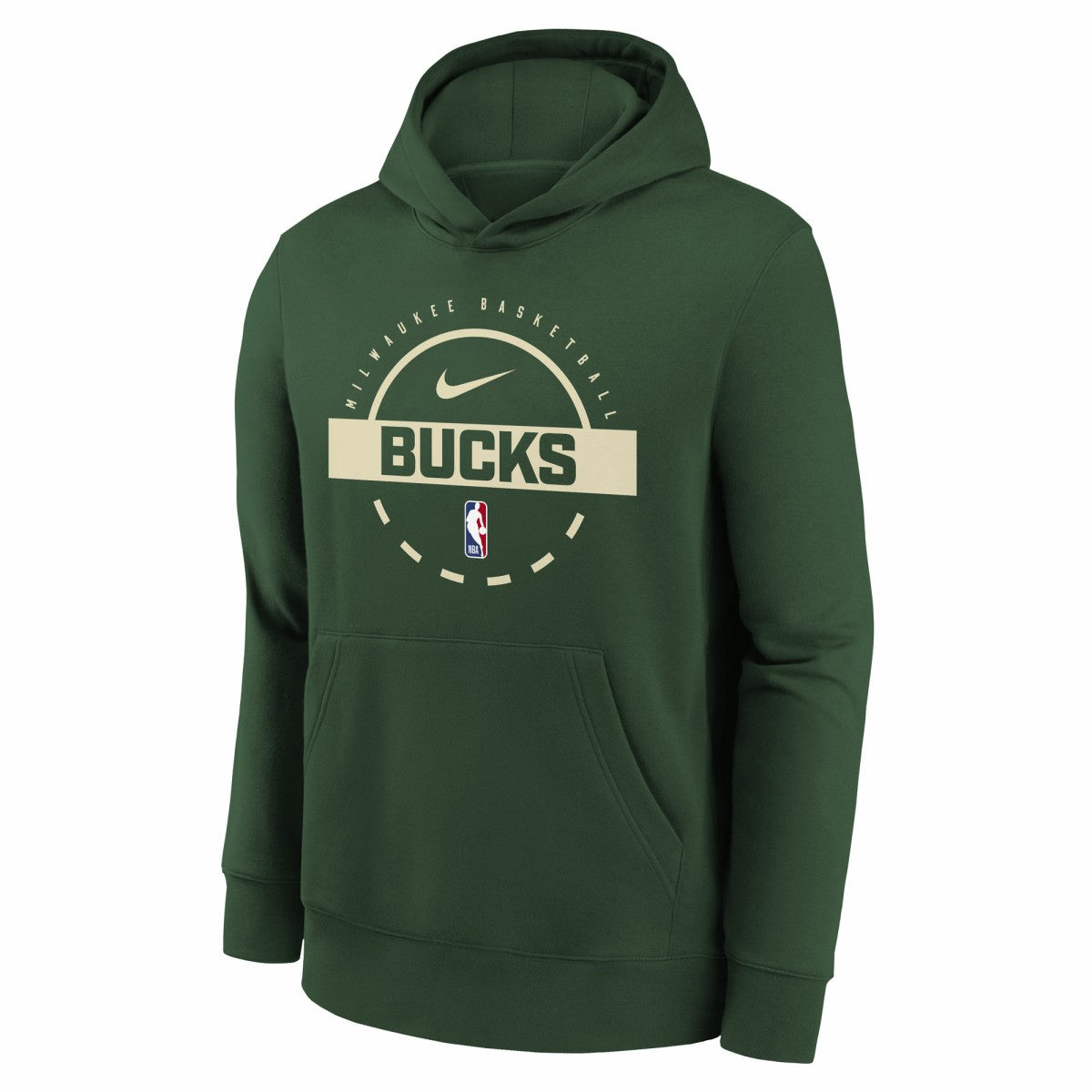 Milwaukee Bucks Youth 2025/26 Club Fleece Practice Hoodie - Hunter Green | Nike for sale