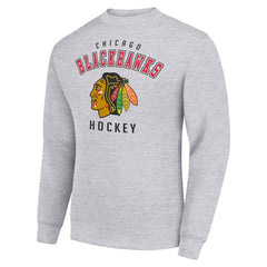 Chicago Blackhawks Men's Starter Team Logo Fleece Pullover Sweatshirt