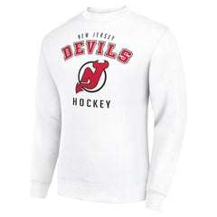 New Jersey Devils Men's Starter Team Logo Fleece Pullover Sweatshirt