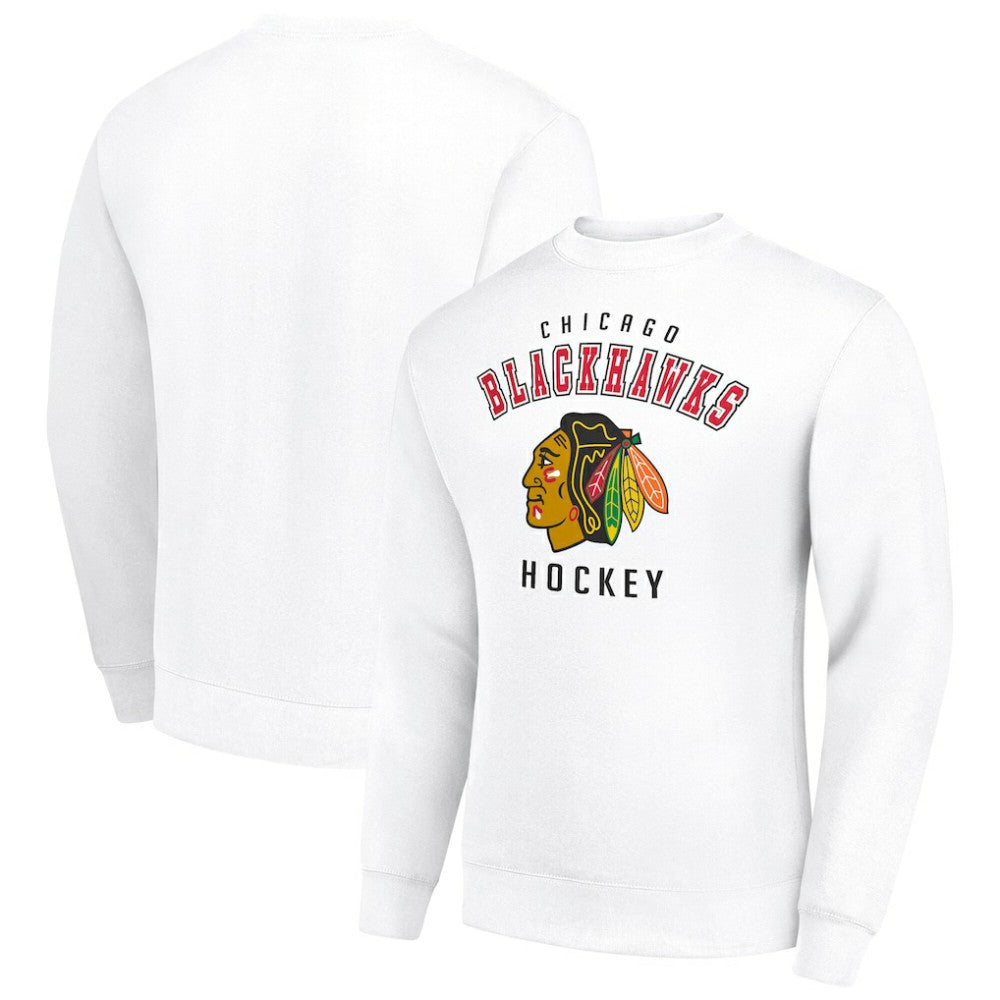 Chicago Blackhawks Men's Starter Team Logo Fleece Pullover Sweatshirt