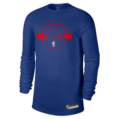 Philadelphia 76ers 2025/26 On-Court Flare Dri-FIT Practice Long Sleeve Tri-Blend T-Shirt - Royal | Nike sale