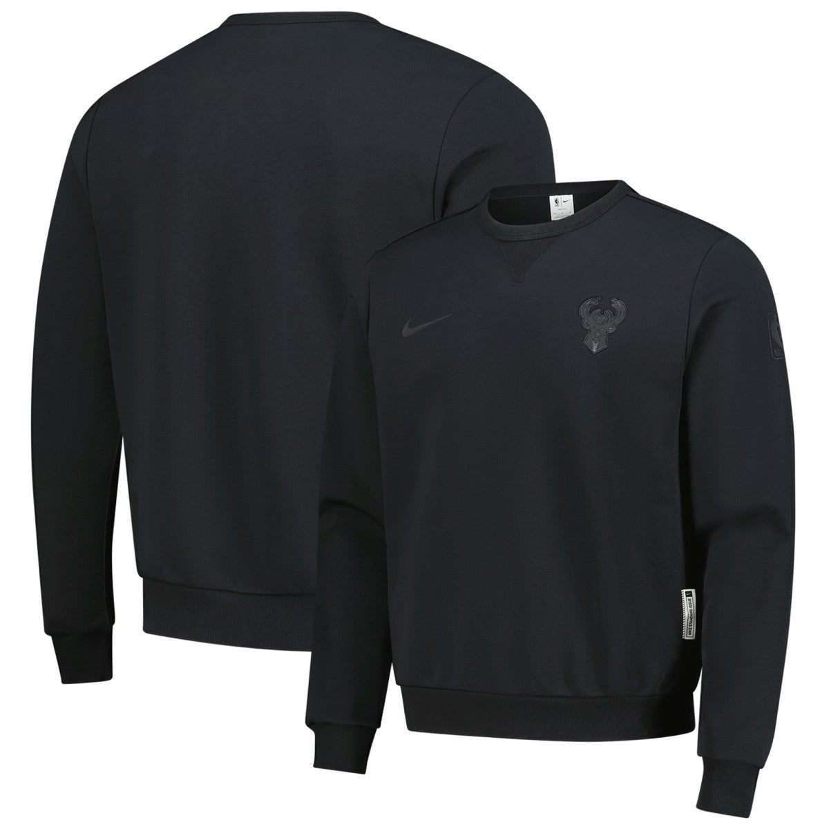 Milwaukee Bucks Authentic Standard Issue Travel Dri-FIT Sweatshirt - Black | Nike shop