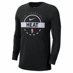Miami Heat Authentic Long Sleeve Practice T-Shirt - Black | Nike cheap