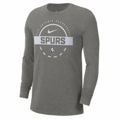 San Antonio Spurs Authentic Long Sleeve Practice T-Shirt - Charcoal | Nike sale