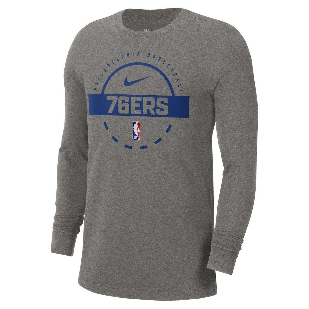 Philadelphia 76ers Authentic Long Sleeve Practice T-Shirt - Charcoal | Nike on sale