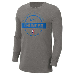 Oklahoma City Thunder Authentic Long Sleeve Practice T-Shirt - Charcoal | Nike on sale
