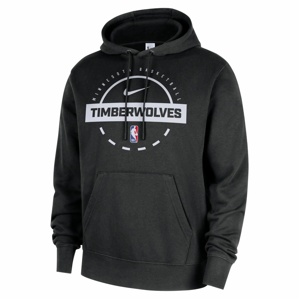 Minnesota Timberwolves 2025/26 Authentic Practice Club Pullover Hoodie - Black | Nike for sale