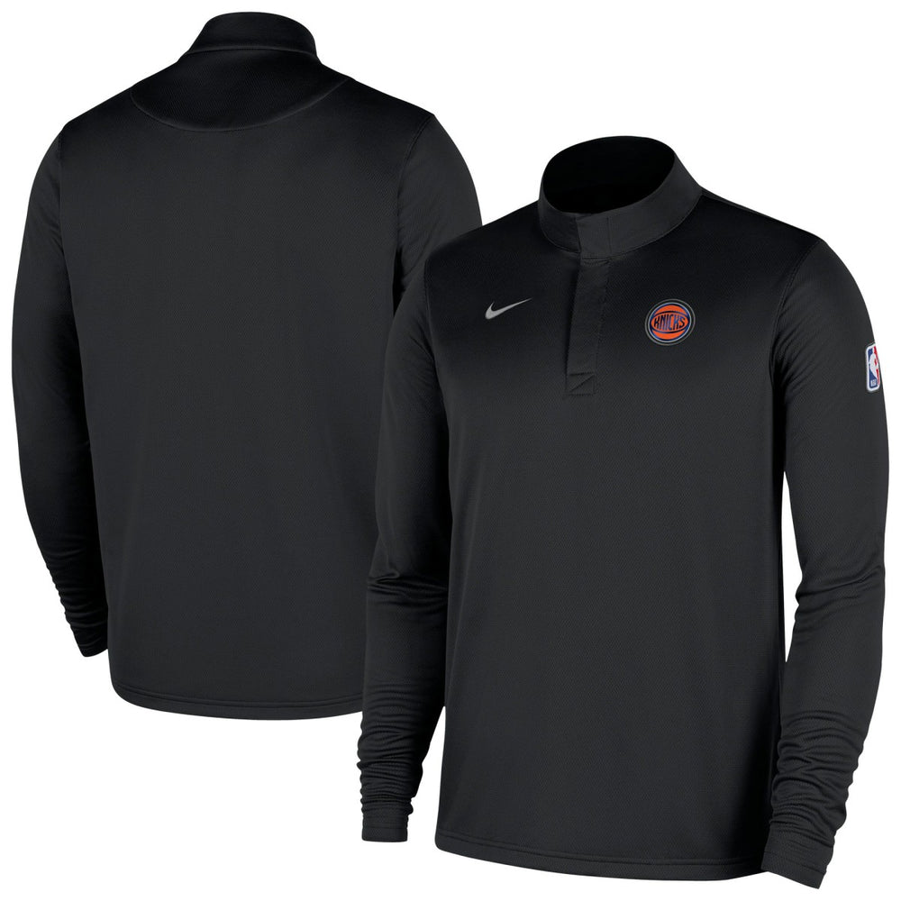 New York Knicks 2025/26 Authentic Coaches Quarter-Zip Dri-Fit Top - Black | Nike shop