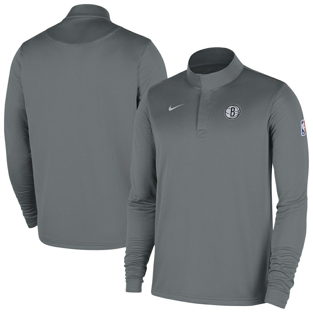 Brooklyn Nets 2025/26 Authentic Coaches Quarter-Zip Dri-Fit Top - Gray | Nike cheap