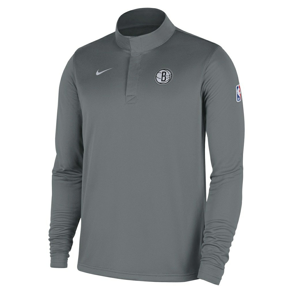Brooklyn Nets 2025/26 Authentic Coaches Quarter-Zip Dri-Fit Top - Gray | Nike cheap