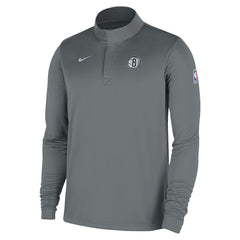 Brooklyn Nets 2025/26 Authentic Coaches Quarter-Zip Dri-Fit Top - Gray | Nike cheap