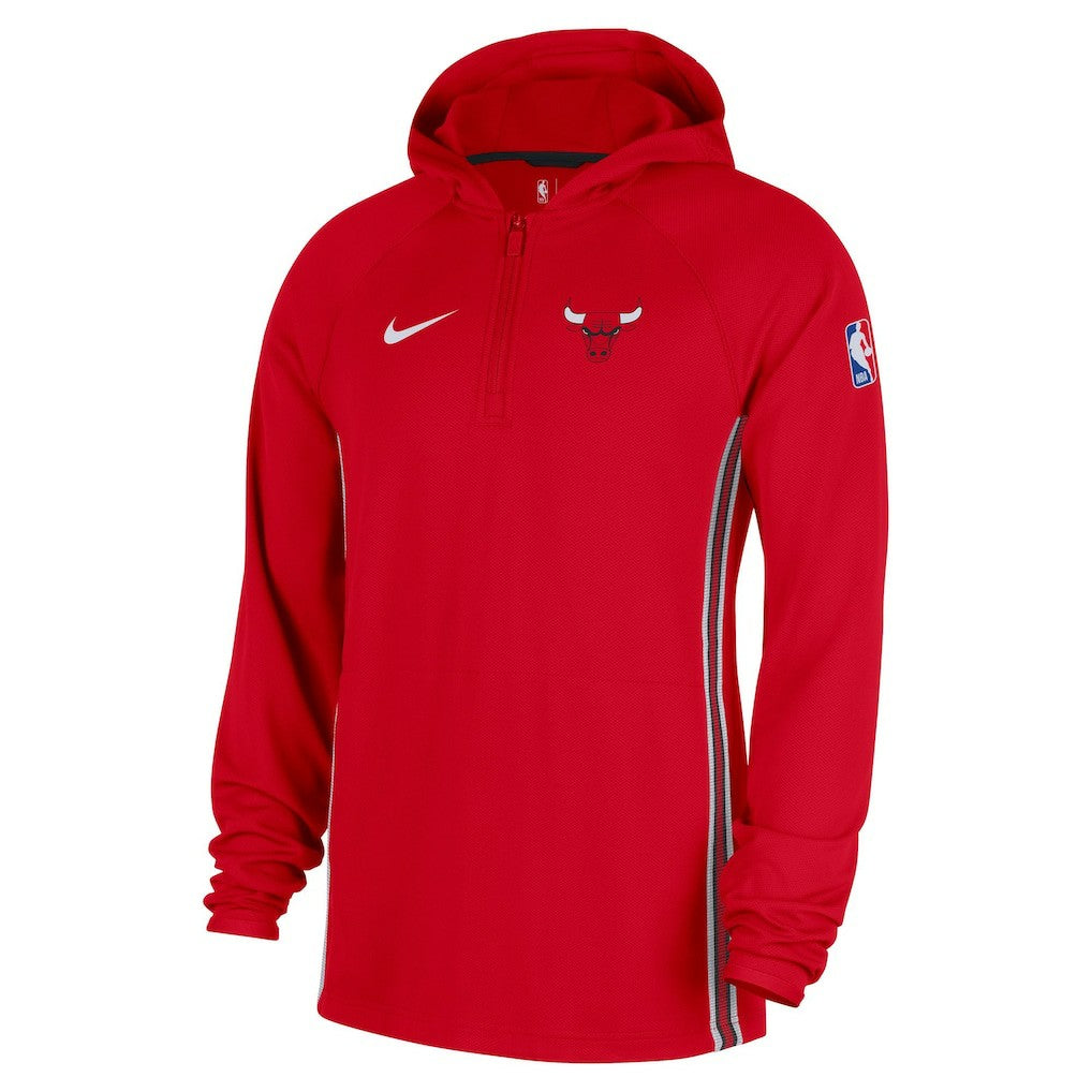 Chicago Bulls Authentic On Court Zone Quarter-Zip Dri-FIT Hoodie Jacket - Red | Nike outlet