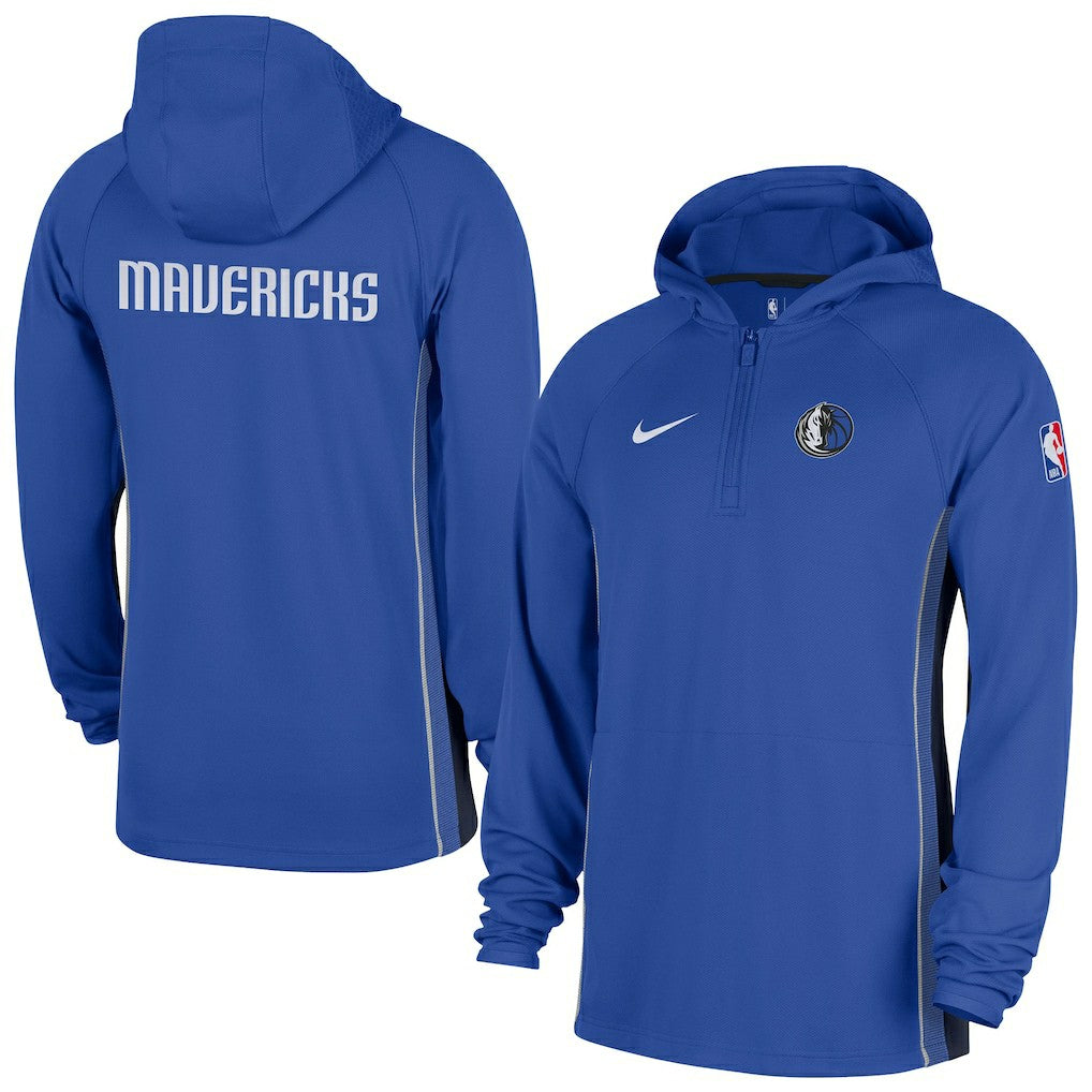 Dallas Mavericks Authentic On Court Zone Quarter-Zip Dri-FIT Hoodie Jacket sale - Royal | Nike discount