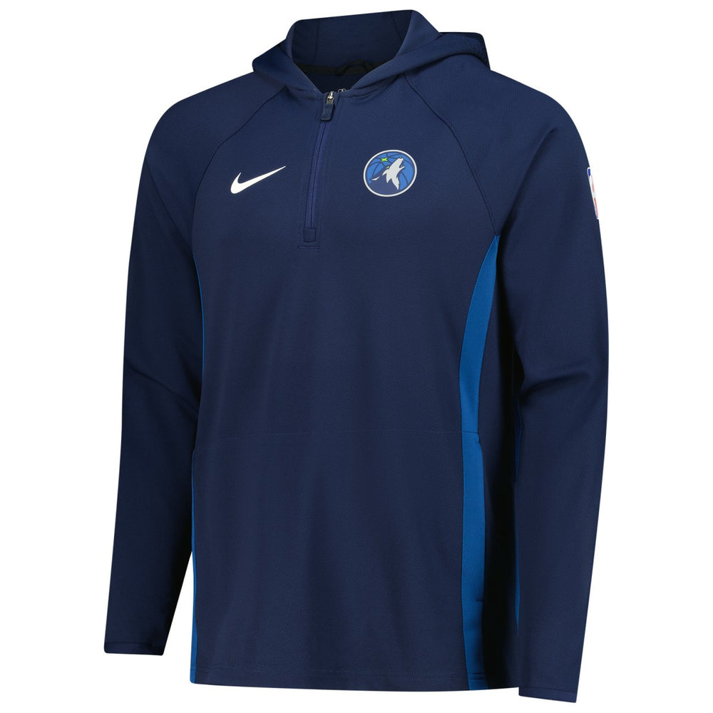 Minnesota Timberwolves Authentic On Court Zone Quarter-Zip Dri-FIT Hoodie Jacket - Navy | Nike outlet