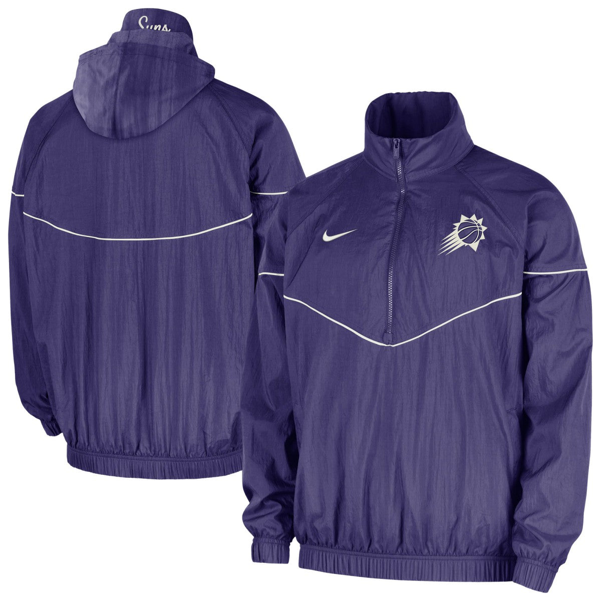 Phoenix Suns Courtside Windrunner Woven Half-Zip Hooded Jacket - Purple | Nike online