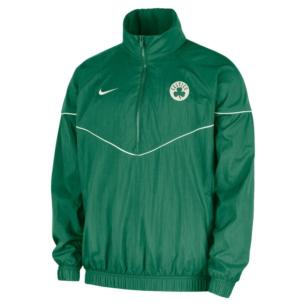 Boston Celtics Courtside Windrunner Woven Half-Zip Hooded Jacket - Kelly Green | Nike shop