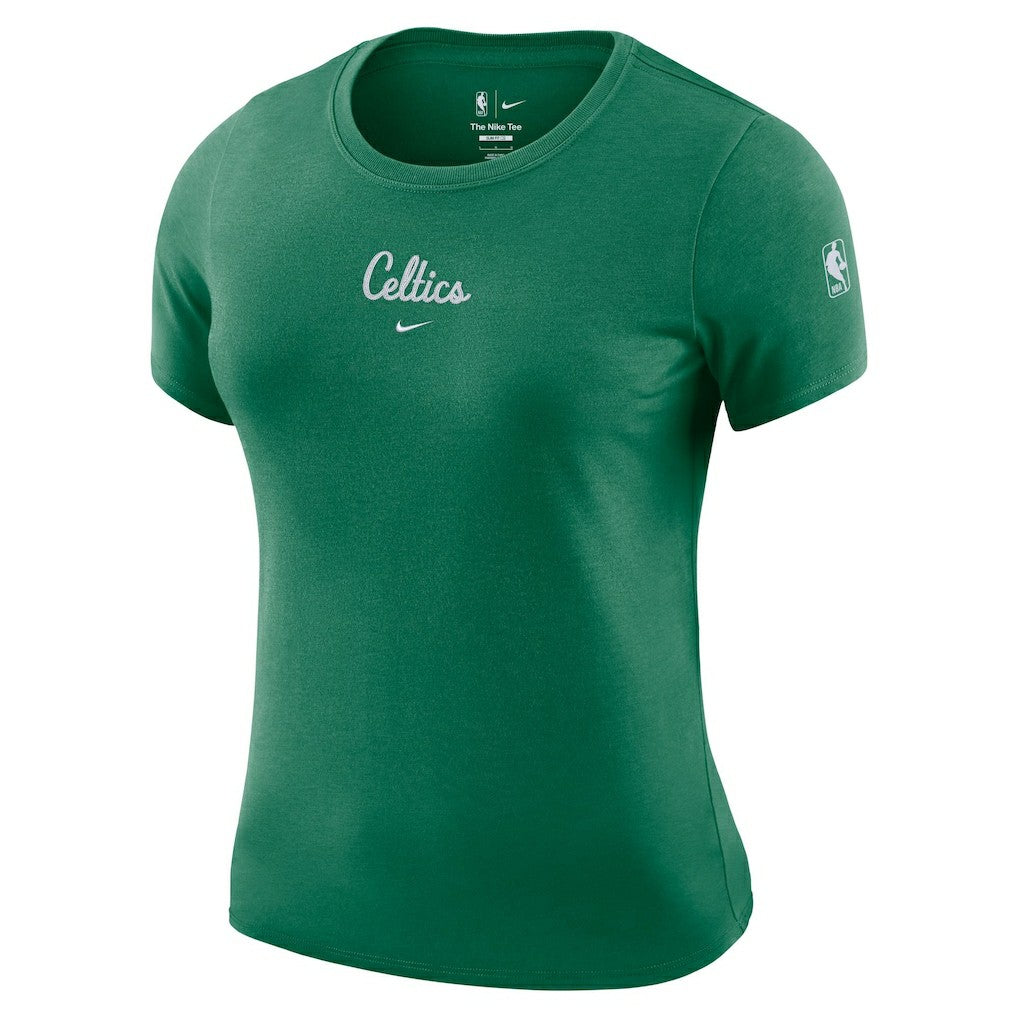 Boston Celtics Women's Courtside Modest Cropped Tri-Blend T-Shirt - Kelly Green | Nike on sale