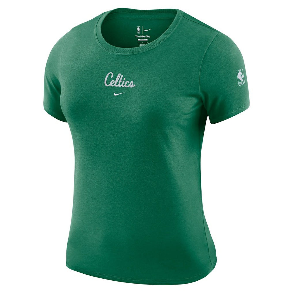 Boston Celtics Women's Courtside Modest Cropped Tri-Blend T-Shirt - Kelly Green | Nike on sale