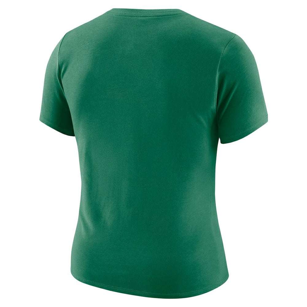 Boston Celtics Women's Courtside Modest Cropped Tri-Blend T-Shirt - Kelly Green | Nike on sale