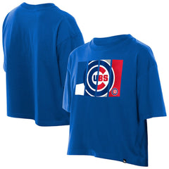 Chicago Cubs Women's Boxy Foil Logo T-Shirt - Royal | New Era