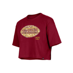 NFL Washington Commanders Girl's Flip Sequin Boxy T-Shirt