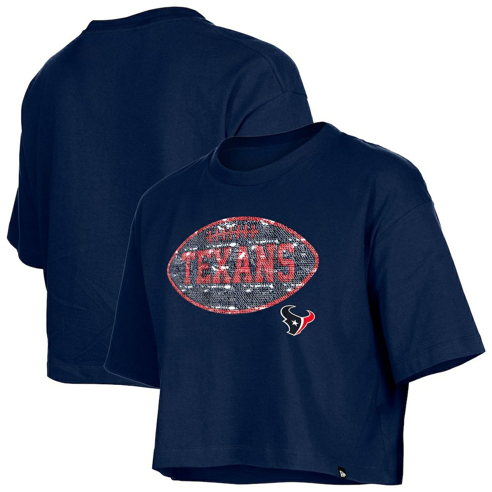 NFL Houston Texans Girl's Flip Sequin Boxy T-Shirt