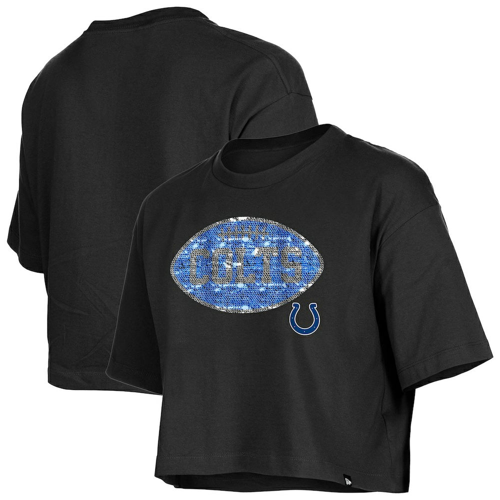 NFL Indianapolis Colts Girl's Flip Sequin Boxy T-Shirt