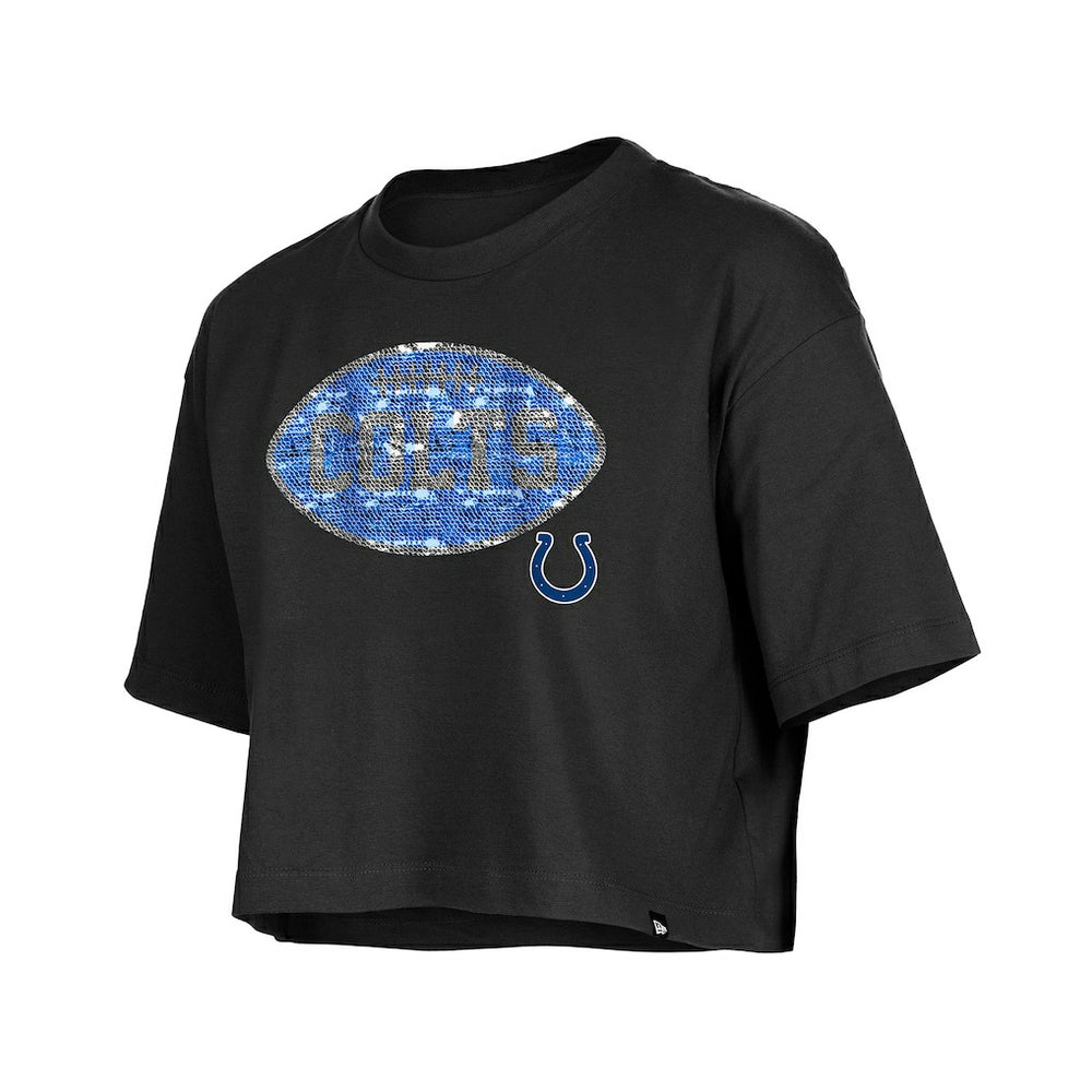 NFL Indianapolis Colts Girl's Flip Sequin Boxy T-Shirt