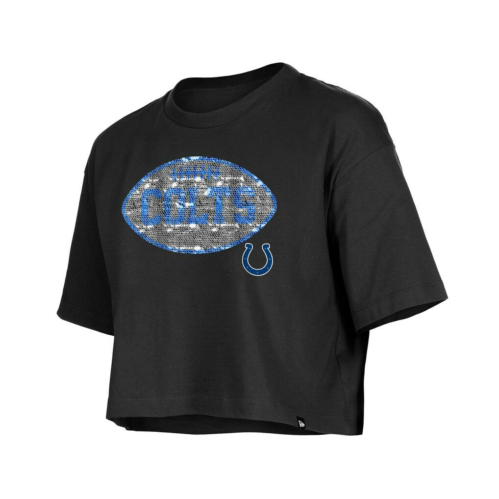 NFL Indianapolis Colts Girl's Flip Sequin Boxy T-Shirt