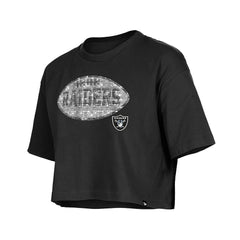 NFL Las Vegas Raiders Girl's Flip Sequin Boxy T-Shirt
