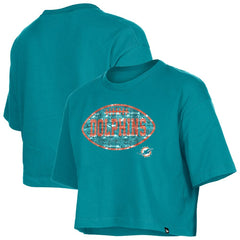 NFL Miami Dolphins Girl's Flip Sequin Boxy T-Shirt