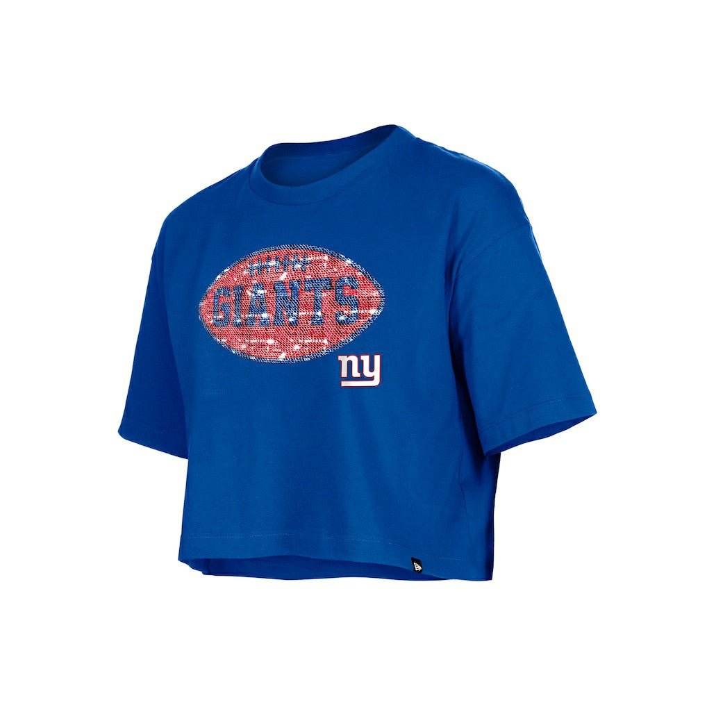 NFL New York Giants Girl's Flip Sequin Boxy T-Shirt