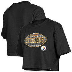 NFL Pittsburgh Steelers Girl's Flip Sequin Boxy T-Shirt