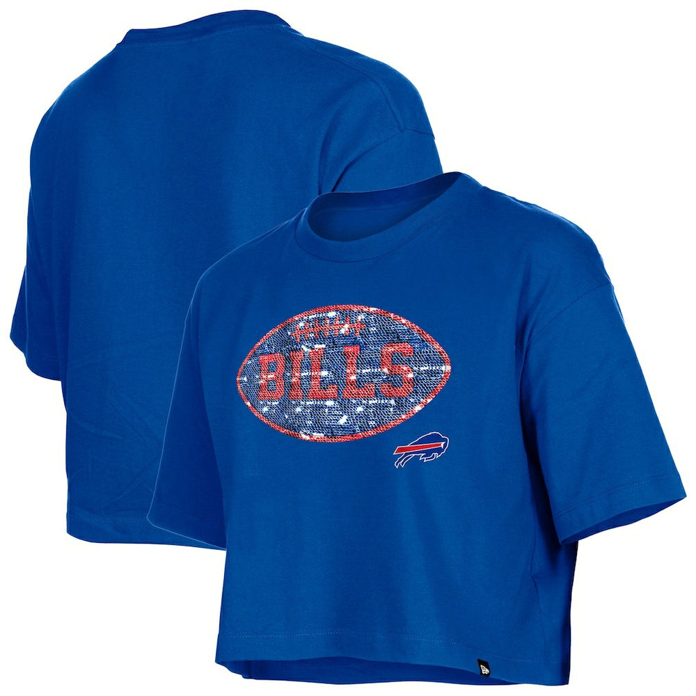 NFL Buffalo Bills Girl's Flip Sequin Boxy T-Shirt
