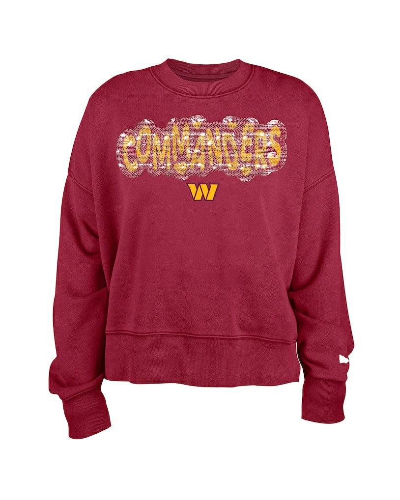 NFL Washington Commanders Girl's Flip Sequin Sweatshirt