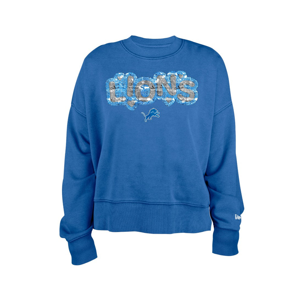 NFL Detroit Lions Girl's Flip Sequin Sweatshirt