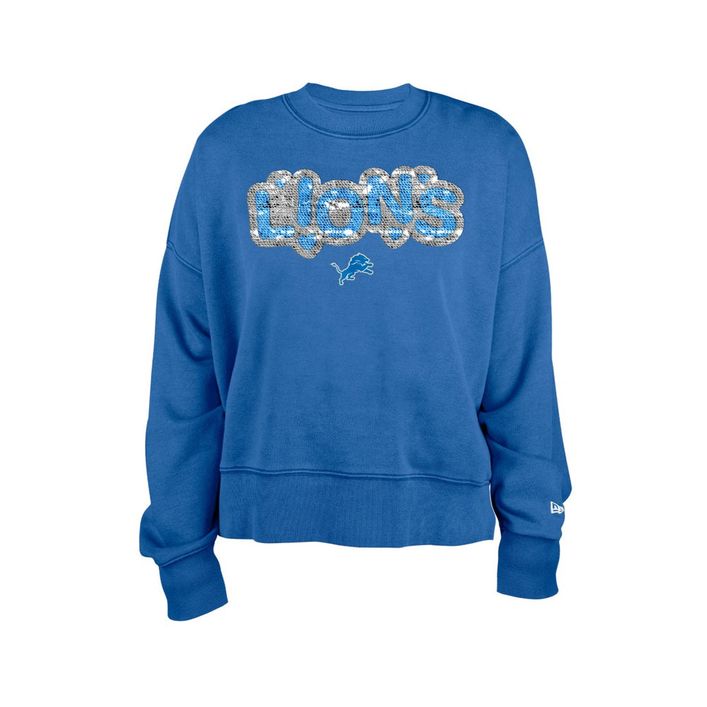 NFL Detroit Lions Girl's Flip Sequin Sweatshirt
