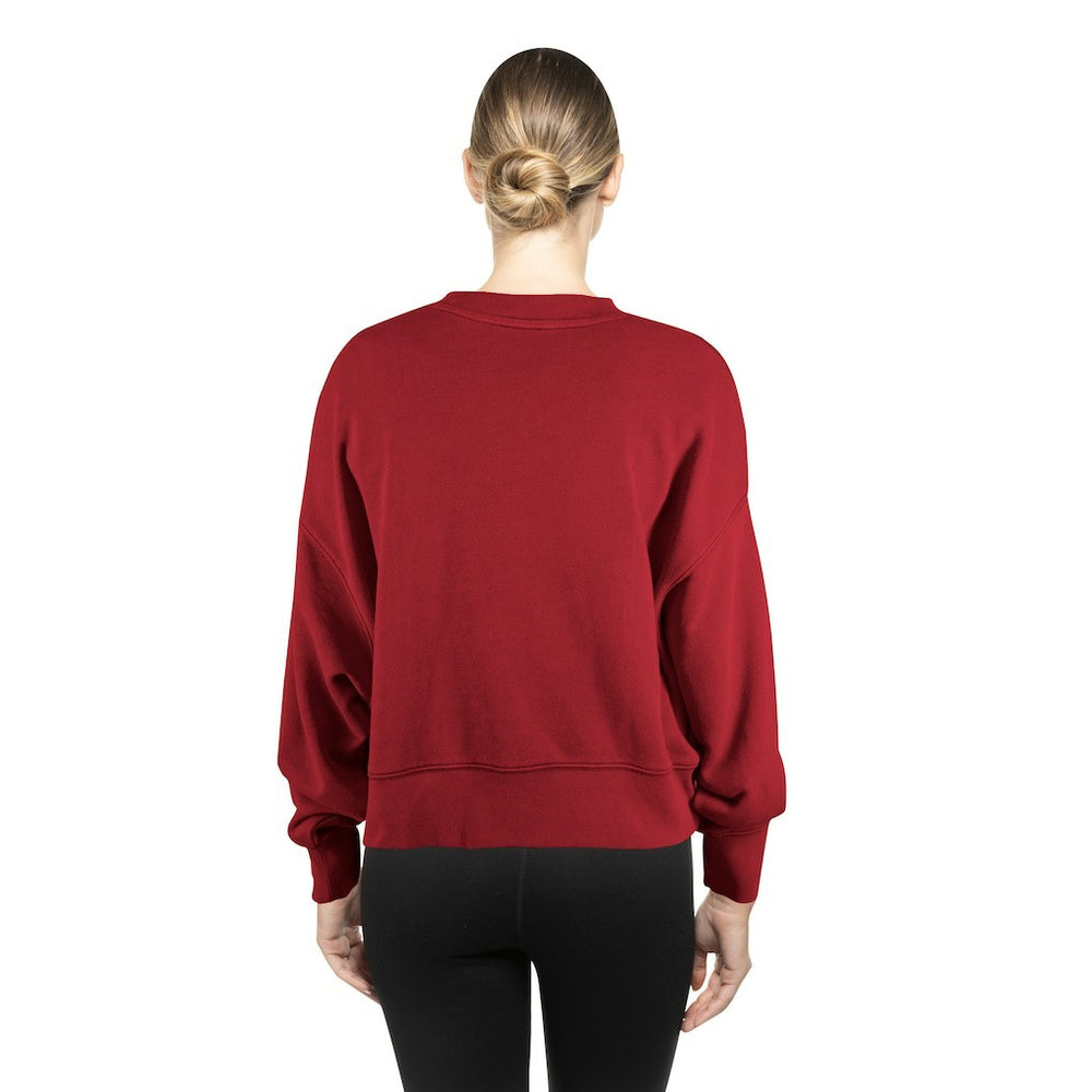 NFL Washington Commanders Women's Oversized Throwback Mineral Wash Crew Neck Sweatshirt