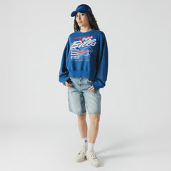 NFL Buffalo Bills Women's Oversized Throwback Mineral Wash Crew Neck Sweatshirt