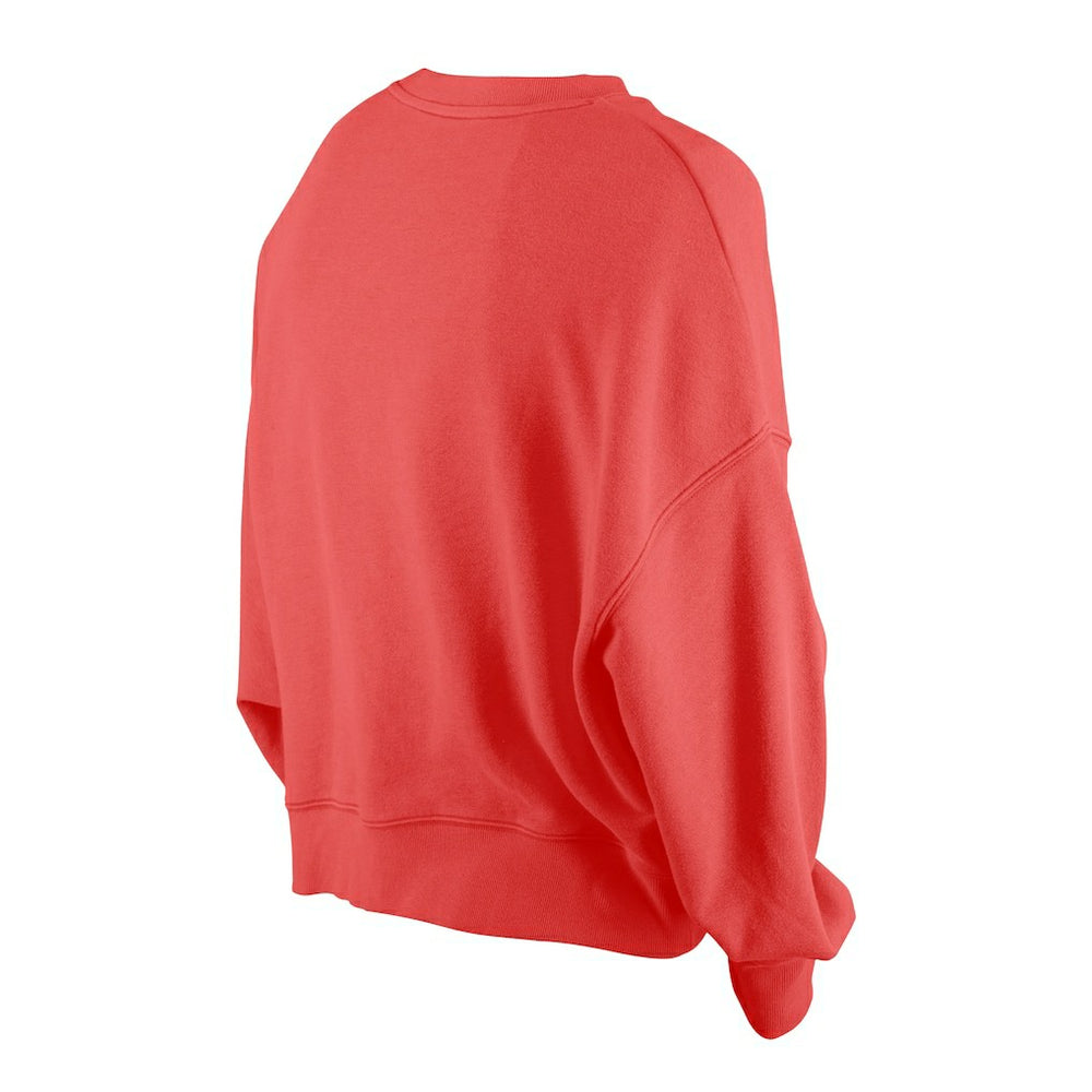 NFL San Francisco 49ers Women's Oversized Throwback Mineral Wash Crew Neck Sweatshirt